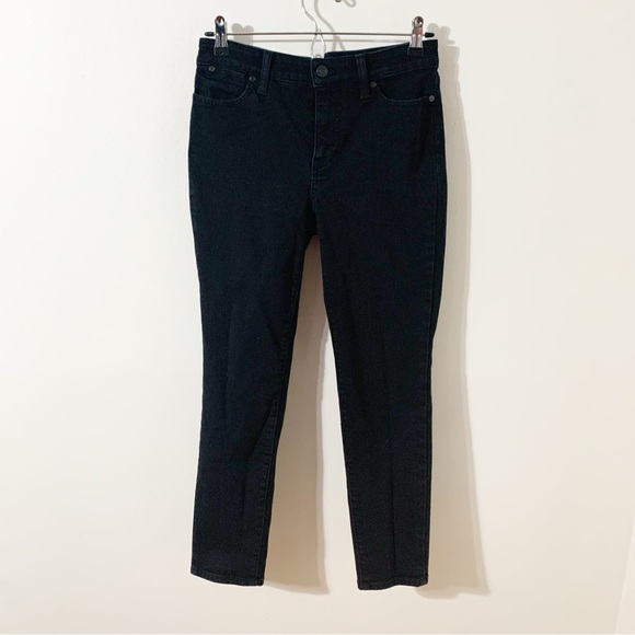Talbots Slim Ankle Jeans Black Wash Denim Five Pocket Styling Size 4 🖤 - Picture 1 of 9